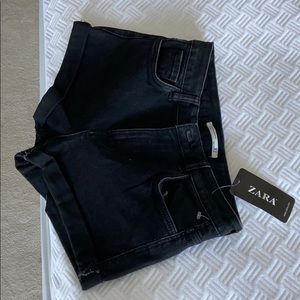 NWT Zara Black Jean Shorts